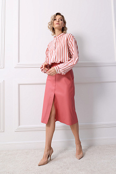 Юбка-трапеция из экокожи