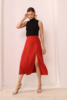 Юбка трапеция с разрезом