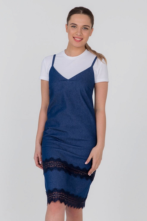 Сарафан с кружевом