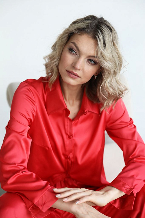 Рубашка в пижамном стиле