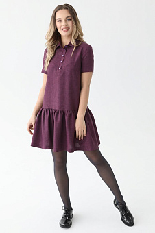 Платье с воланом по низу