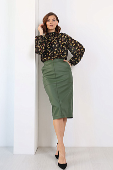 Юбка миди с отстрочкой по швам