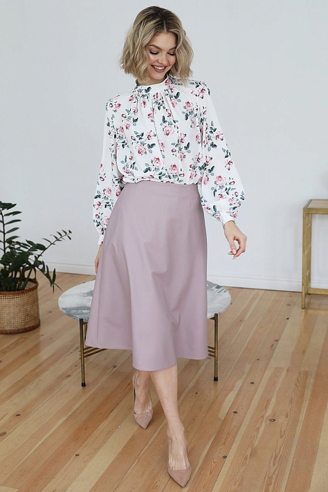 Юбка миди из искусственной кожи