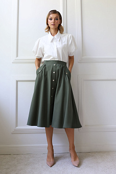 Юбка-трапеция на пуговицах