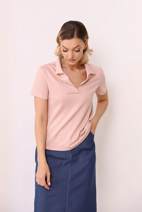 Футболка с воротом и V- вырезом Футболка с воротом и V- вырезом