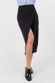 Юбка с запахом на пуговицах