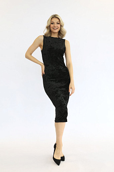 Платье-футляр из бархата