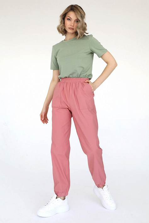 Брюки из хлопка с резинкой