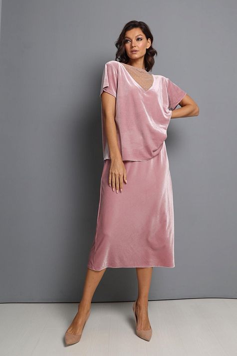 Юбка трапеция из бархата