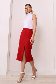 Юбка со смещённым разрезом