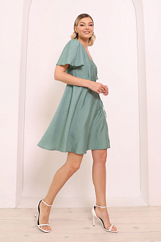 Платье на запах с юбкой-солнце