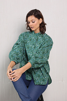 Рубашка с воротом-стойкой